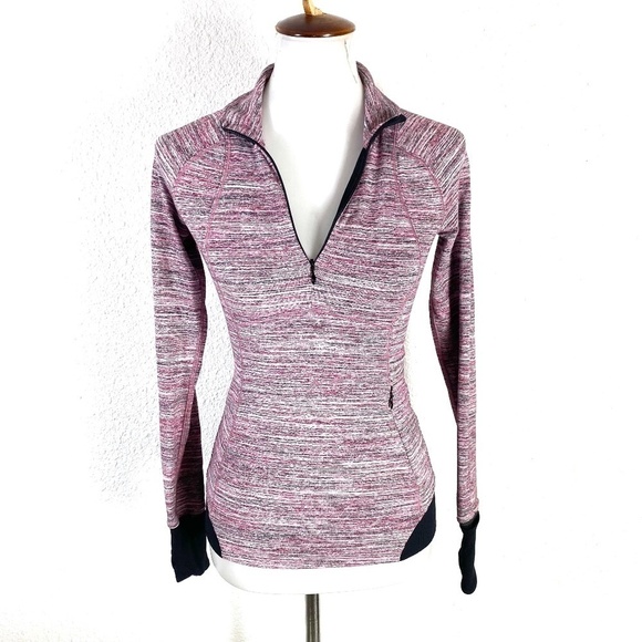 lululemon | Runderful 1/2 Zip Space Dye Camo Berry SZ 2 - Picture 2 of 5